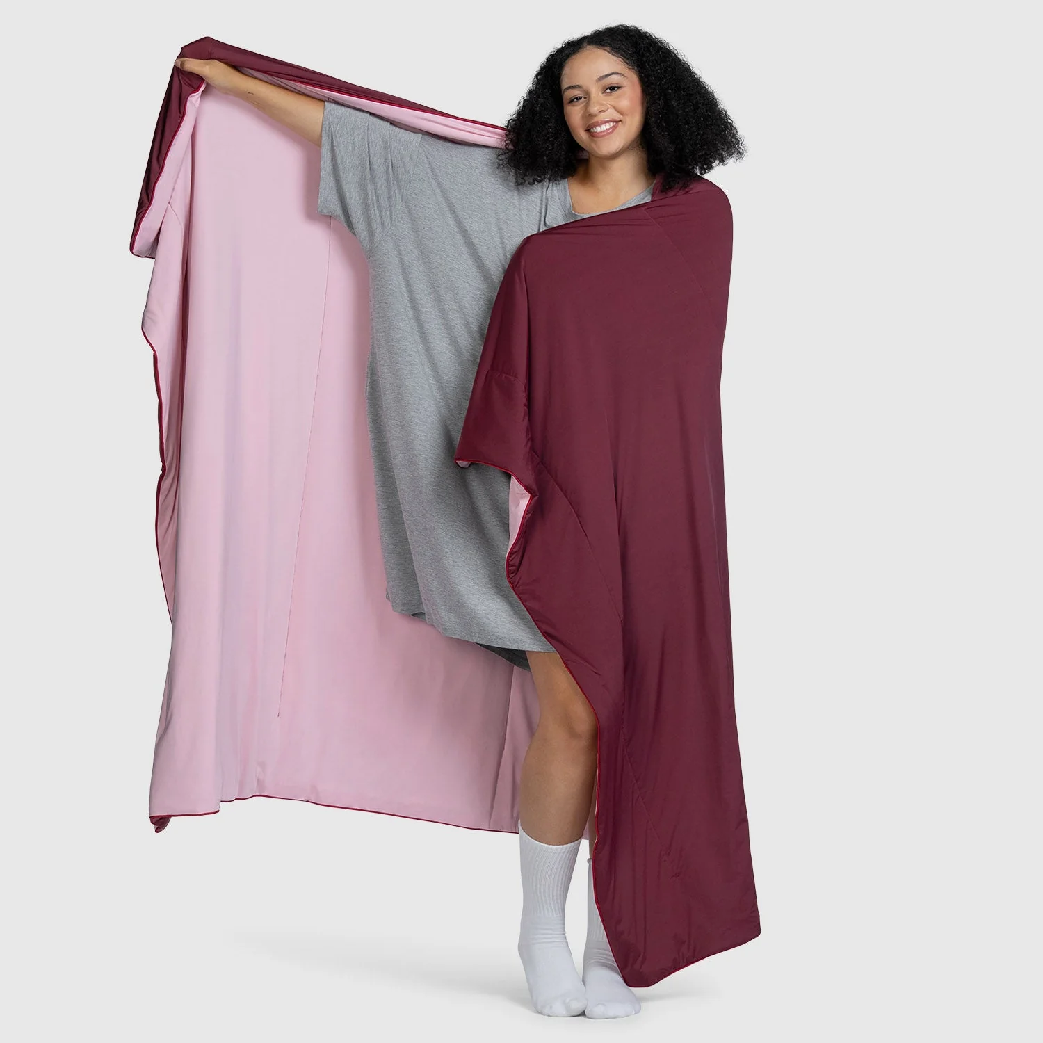 Pink/Burgundy Color Block